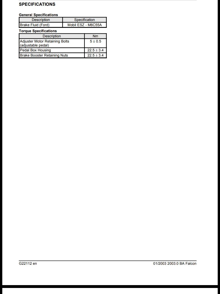 Bseries Falcon Torque specifications 6 Cylinder Tech OzFalcon
